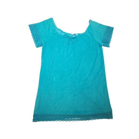 VTG Beach Cover Terry Cloth Dress / Bathing Suit Cover Pretty Looks Size M # 226 - Picture 1 of 9